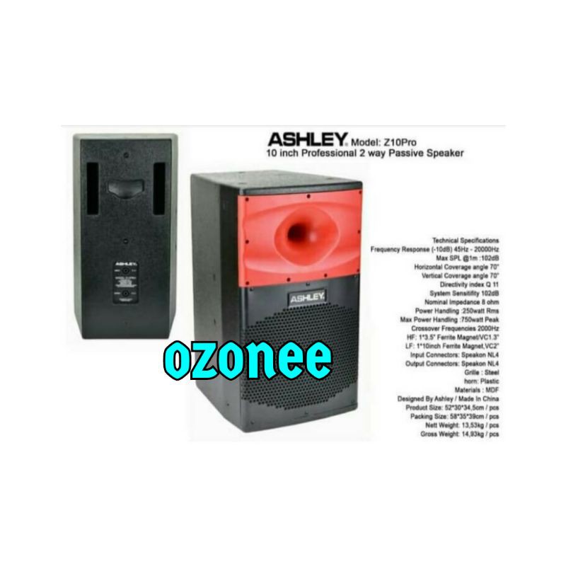 SPEAKER PASIF ASHLEY Z10 PRO 10 INCH ORIGINAL Z10 PRO Z10 PRO
