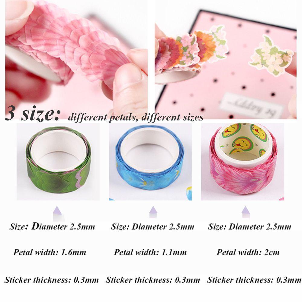 Top 200PCS Pita Kelopak Bunga DIY Stylish Dekorasi Sticky Paper