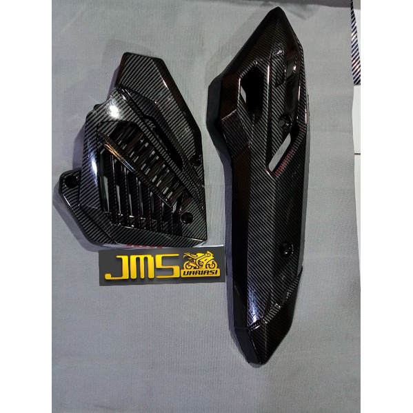 cover tutup carbon knalpot Vario 150 dan tutup radiator Vario 125 dan 150 led set pnp zoro