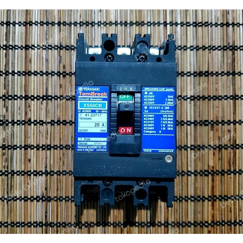 MCCB Terasaki XS50CB 3 Phase 20 Ampere