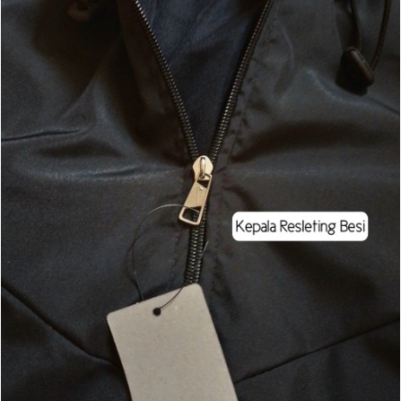 [Promo Sale] COD/Jaket Parasut Nike Polos Olahraga Sporty Jogging Windrunning Lari Pria/Wanita  Hitam M-XXL-2