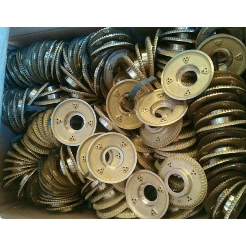 BURNER RINAI TEBAL  KECIL KW 1 / KUNINGAN KOMPOR RINAL KECIL 7CM