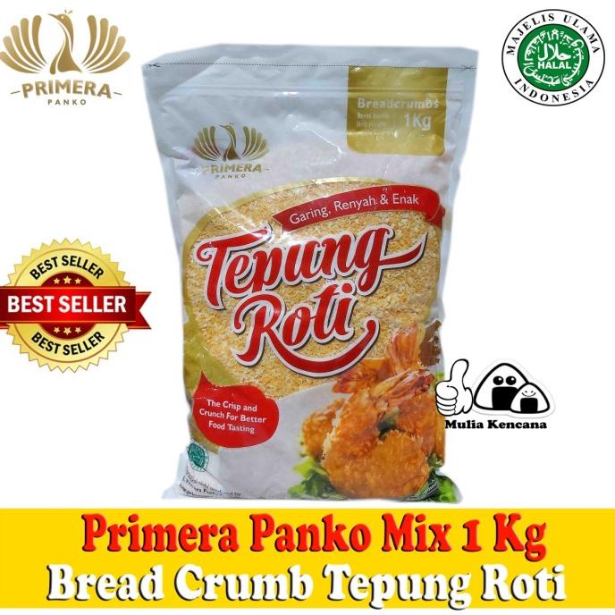 

Primera Bread Crumb Panko 1 kg (Mix) Tepung Roti warna putih kuning