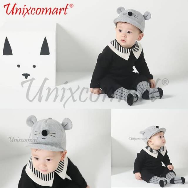 Topi Little Mouse 3D Bayi dan Anak