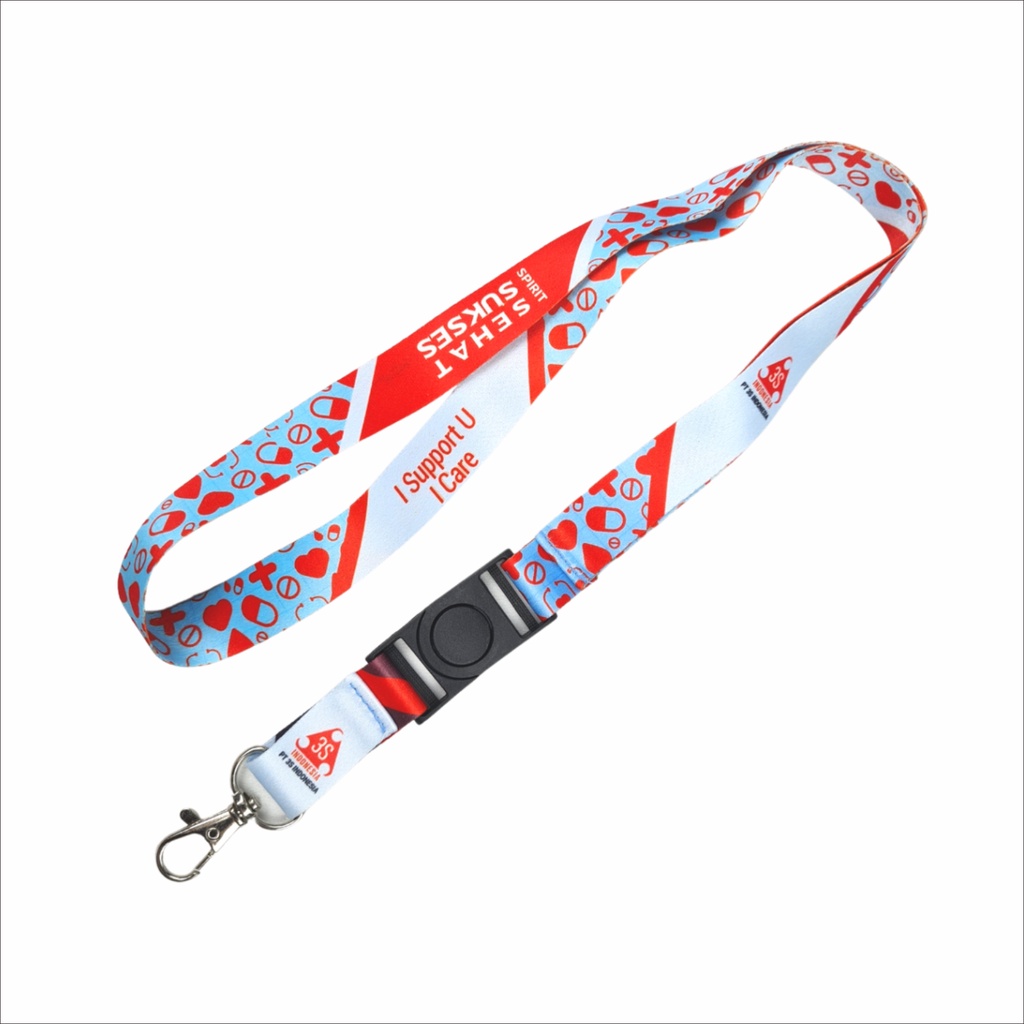 

Tali Lanyard printing Id Card Surabaya + stopper dan pengait BISA SATUAN