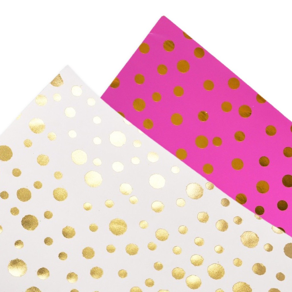 

Scoop Kertas Kado / Wrapping Paper Dot Emas Putih 46253001