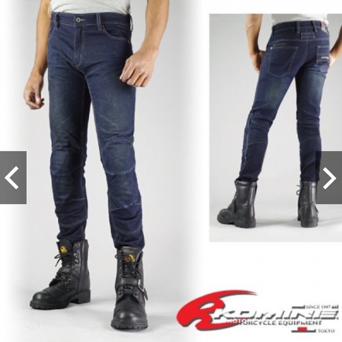 MOTOR-JAKET- KOMINE KEVLAR WJ-737S JEANS ORIGINAL CELANA TOURING PRIA- DEEP INDIGO - XXXL -JAKET-