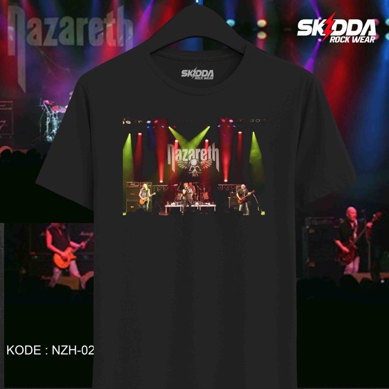 T Shirt Kaos Band Rock NAZARETH - NZH02 - Premium Black NSA