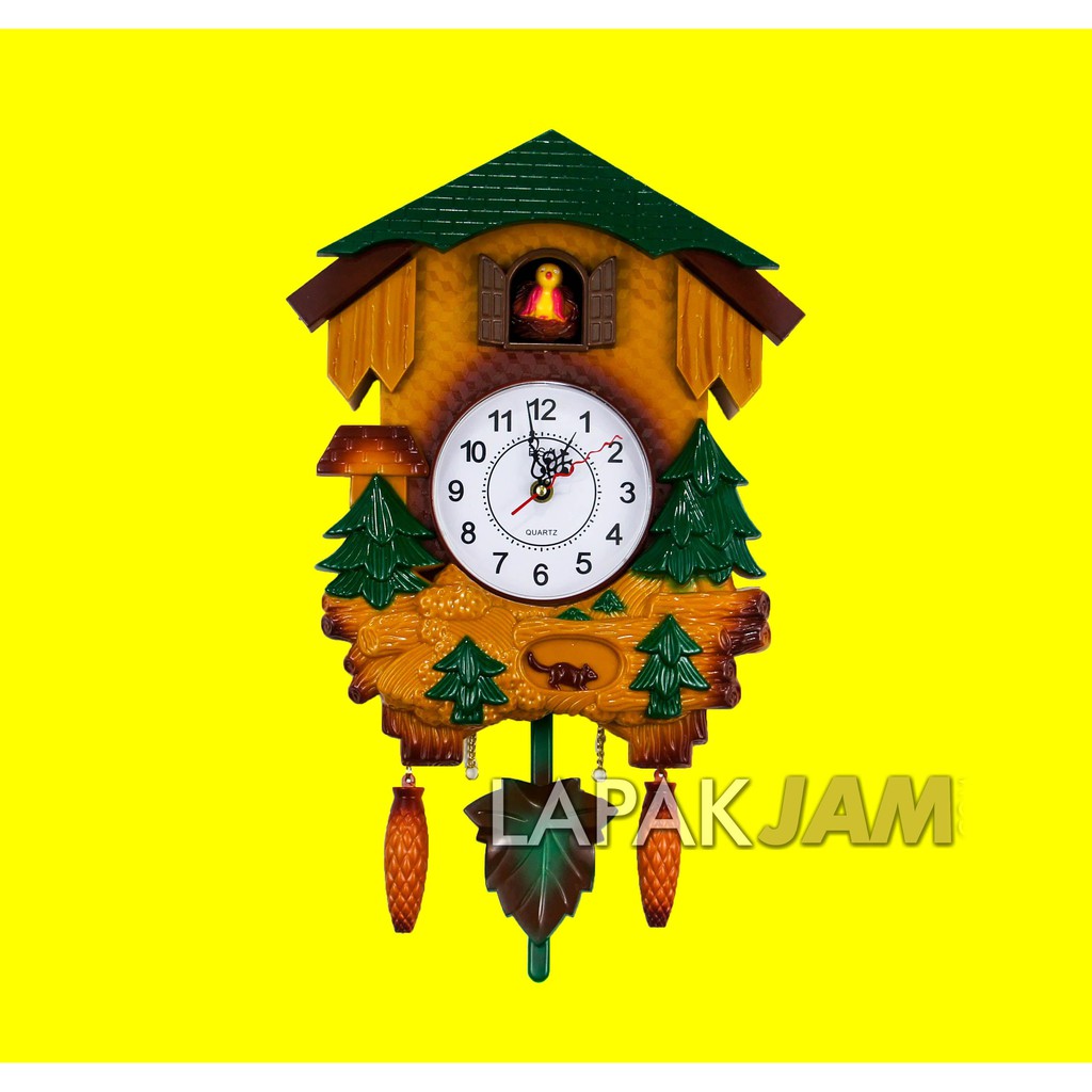 Jam Dinding Bell Bandul Wall Clock Dekorasi Rumah Unik Lucu ESA L19