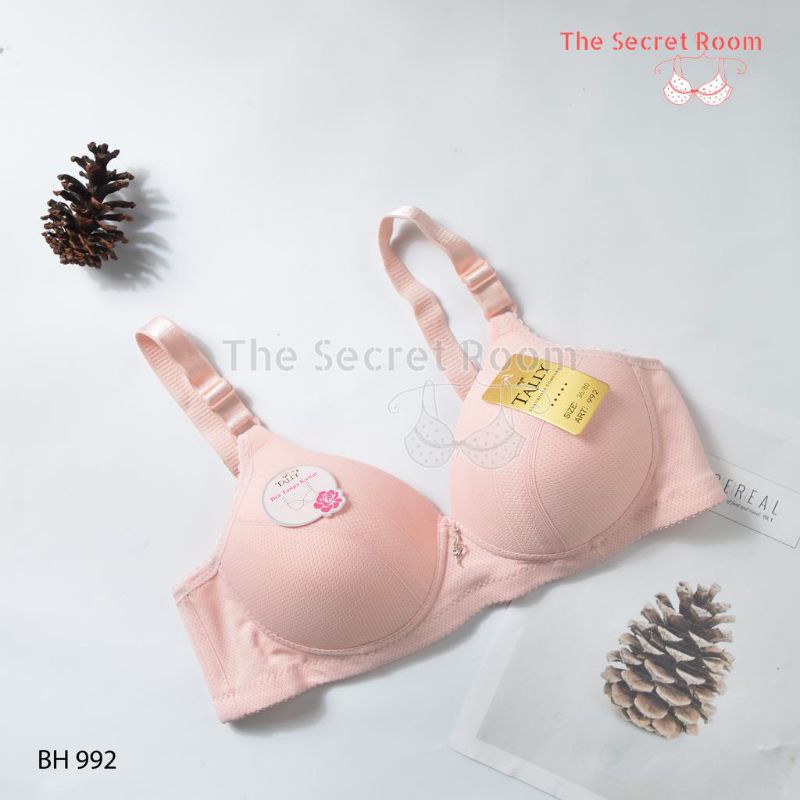 TALLY BRA BH 992 | CUP B BESAR | TANPA KAWAT | BUSA TIPIS | SIZE 36-42