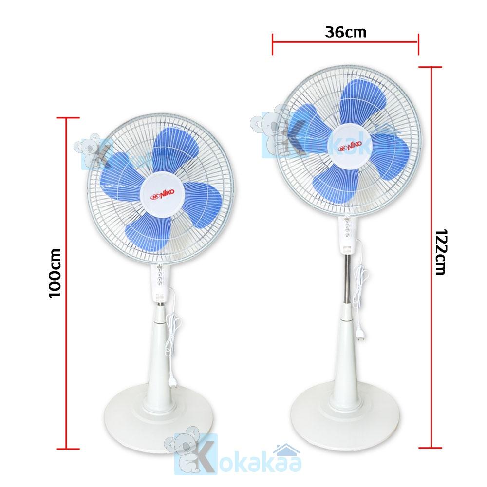 NIKO NK 16 NLR Kipas Angin Berdiri Standing 16 Inch Stand Fan Niko kaki bulat