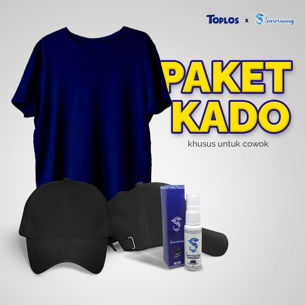 Kado Cowok Kaos Polos Topi Polos / Kado Pria Kaos Polos Topi Polos / Hadiah Ulang tahun Cowok