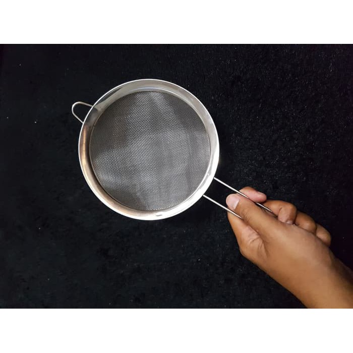 

saringan stainless steel besi teh bubur bayi minyak ukuran 16cm 16 cm