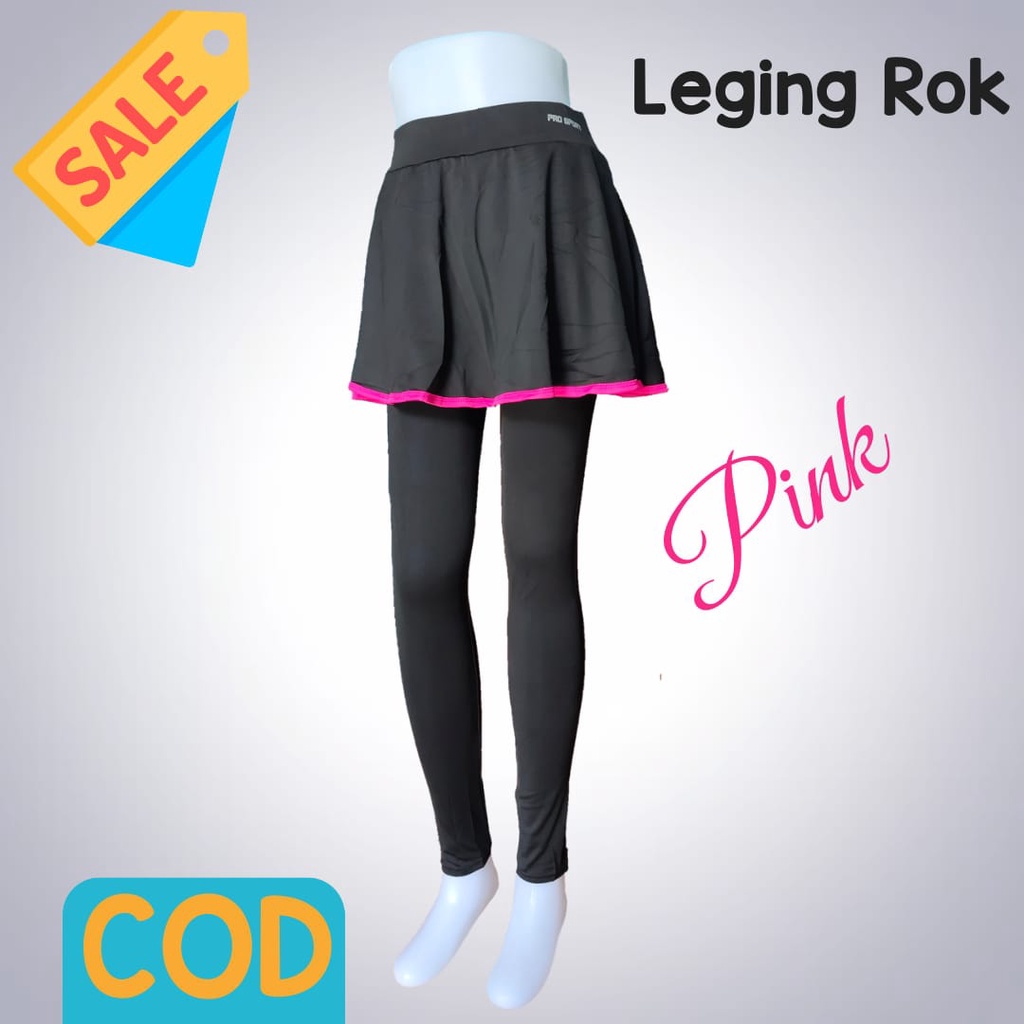 Legging Rok Olah Raga Wanita Spandek-Celana Jogging-Celana Airobic-Celana Zumba-Celana Gym-Celana Bersepeda-sembilanmode