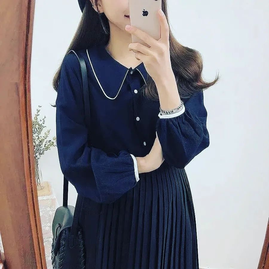 BAJU BLOUSE KEMEJA LINDA TOP BUSUI FRIENDLY JUMBO Wanita Perempuan Korean Style Katun Rayon Moscrepe