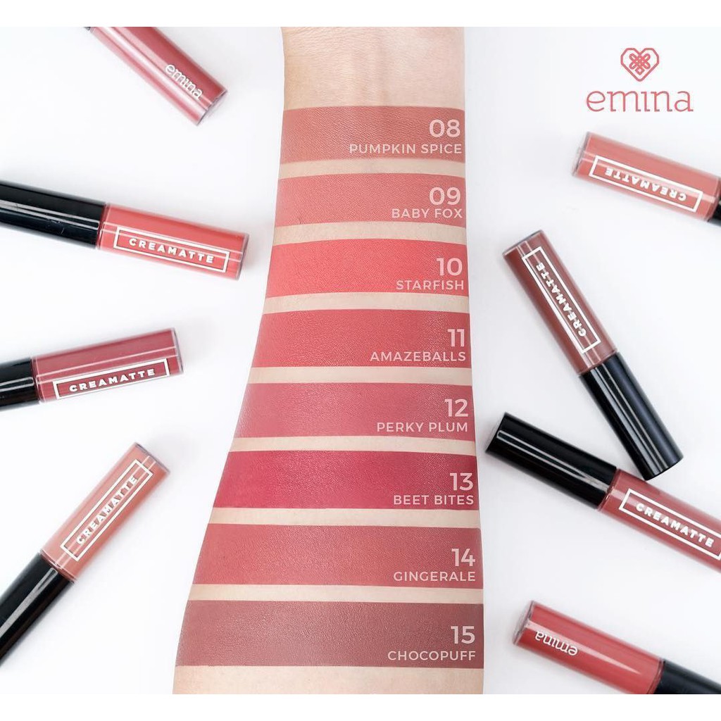 [risna.kosmetik] Emina Creamatte Lipcream emina creamatte bpom