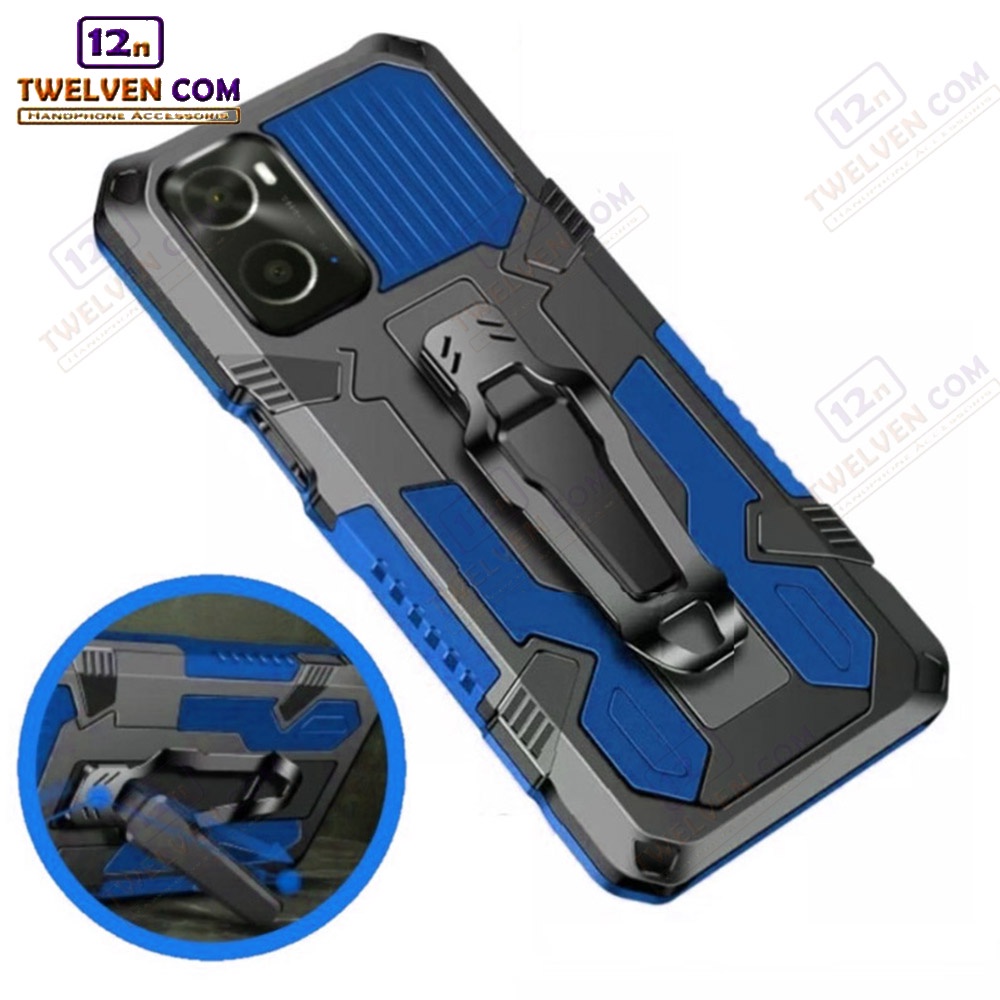 Case Shockproof Oppo A76 Armor Hardcase Stand Clip