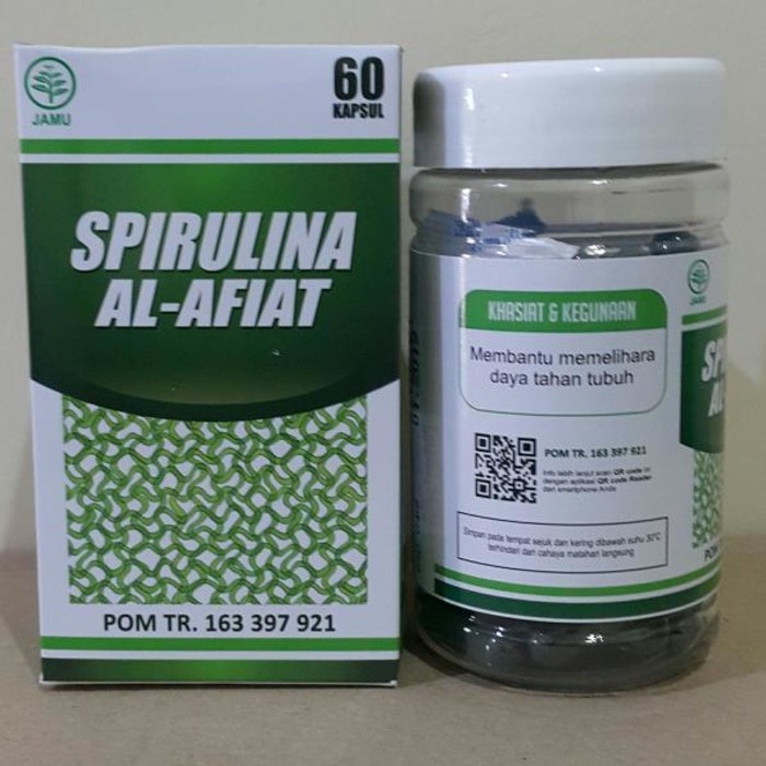 Spirulina Al Afiat 60 kapsul | Suplemen Imun, Kolesterol, Anti kanker