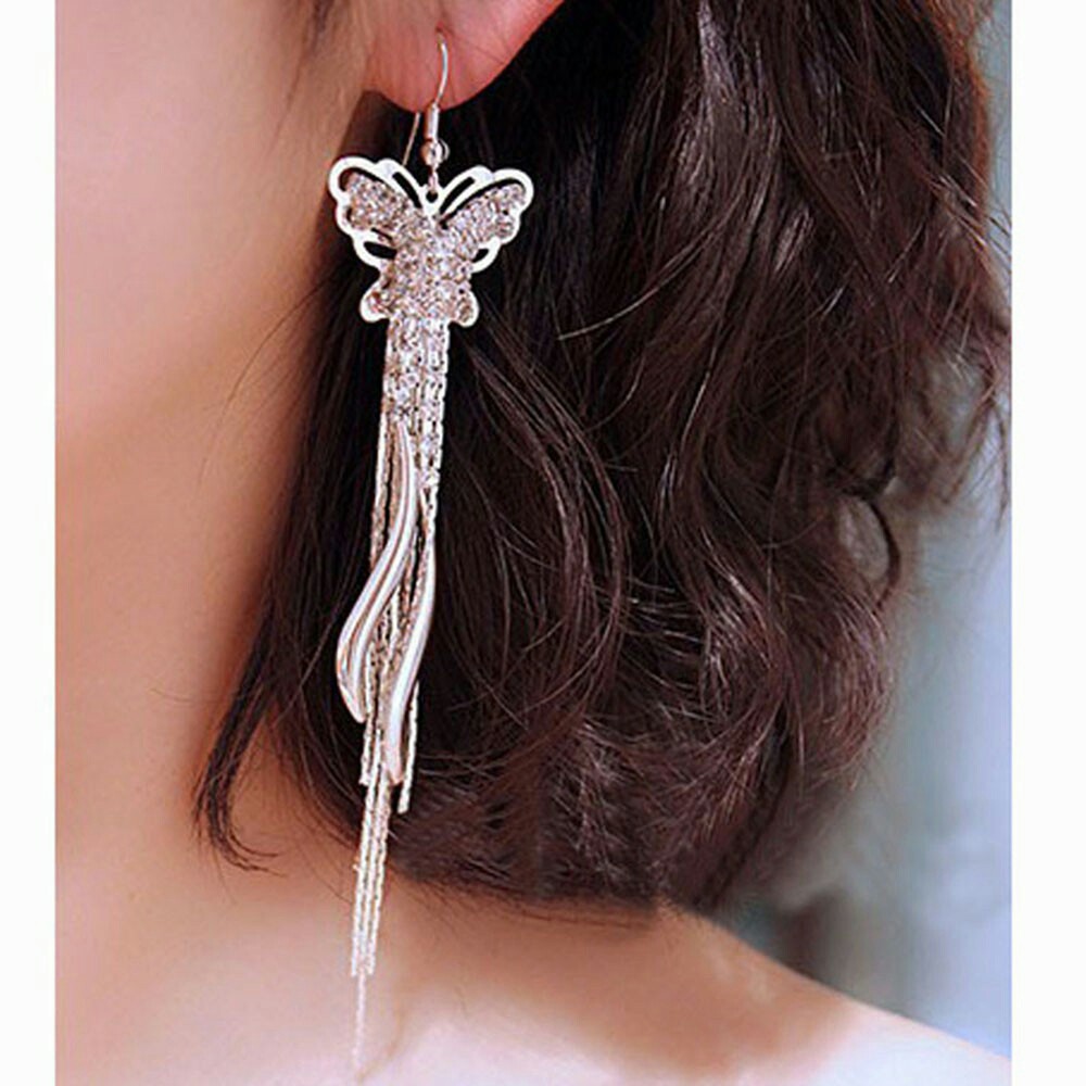 Anting pesta model korea panjang korean earrings cantik set xuping