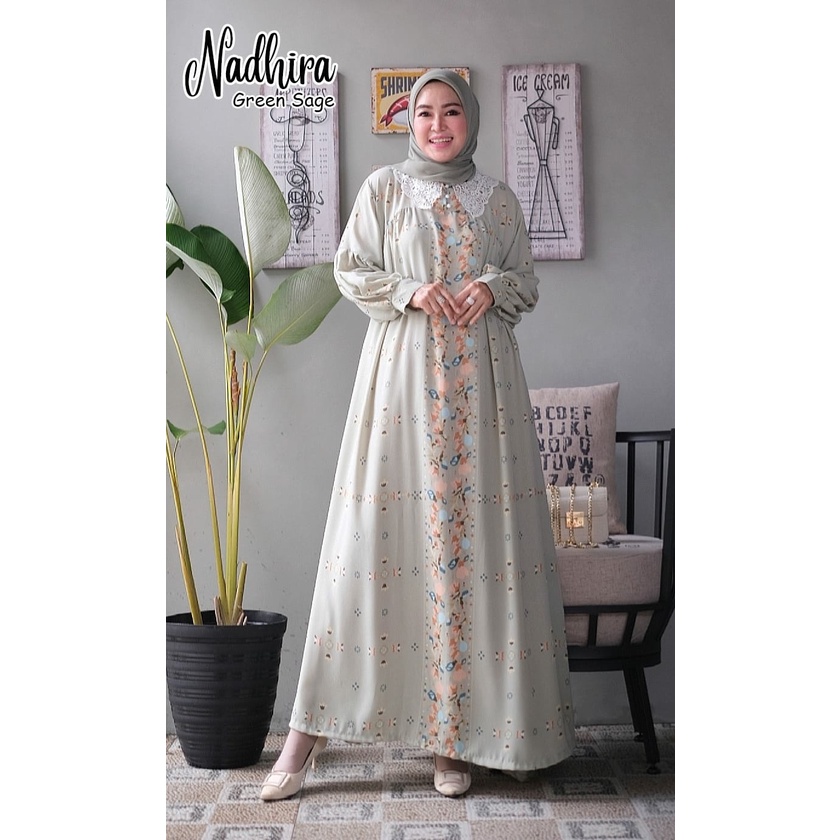 GAMIS PESTA NADHIRA DRESS KONDANGAN MOTIF BAHAN PREMIUM