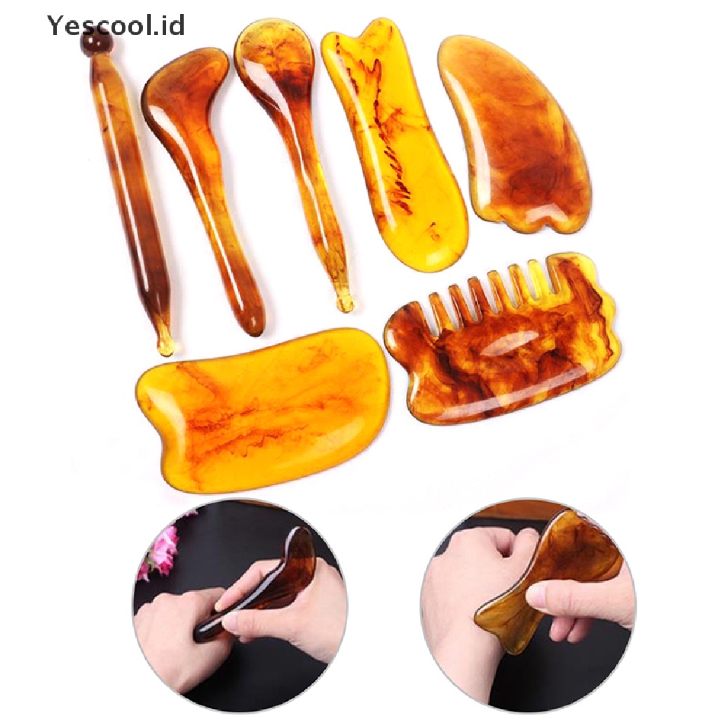 (Yescool) Alat Pijat Gua Sha Bahan Resin Untuk Kesehatan