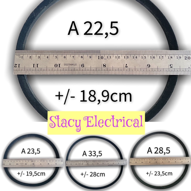Van Belt Mesin Cuci A19-A34 / A22,5 - A33,5 Semua Ukuran