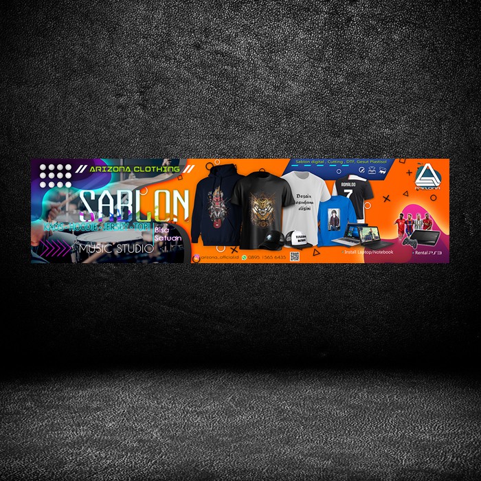 Jasa desain Banner spanduk toko online shop sosial media thumbnail youtube design Free ongkir