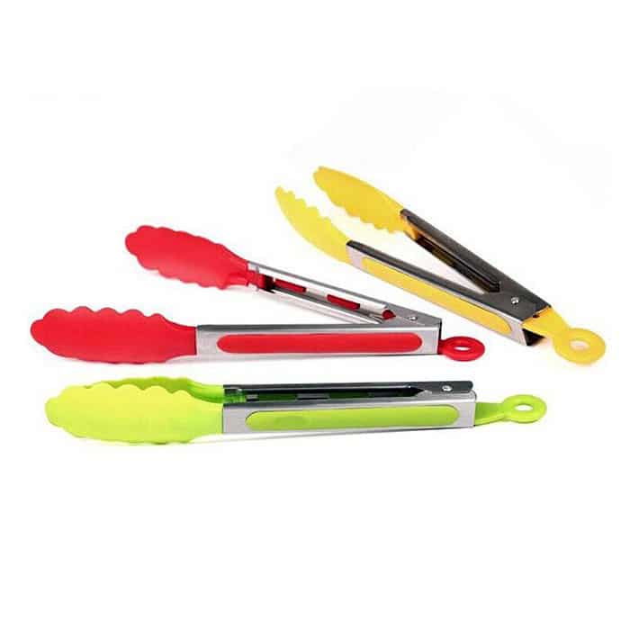 FOOD TONGS PLASTIK/ ALAT PENCAPIT MAKANAN/ Food Tong Plastik + Stainless Serbaguna dan Tahan Panas