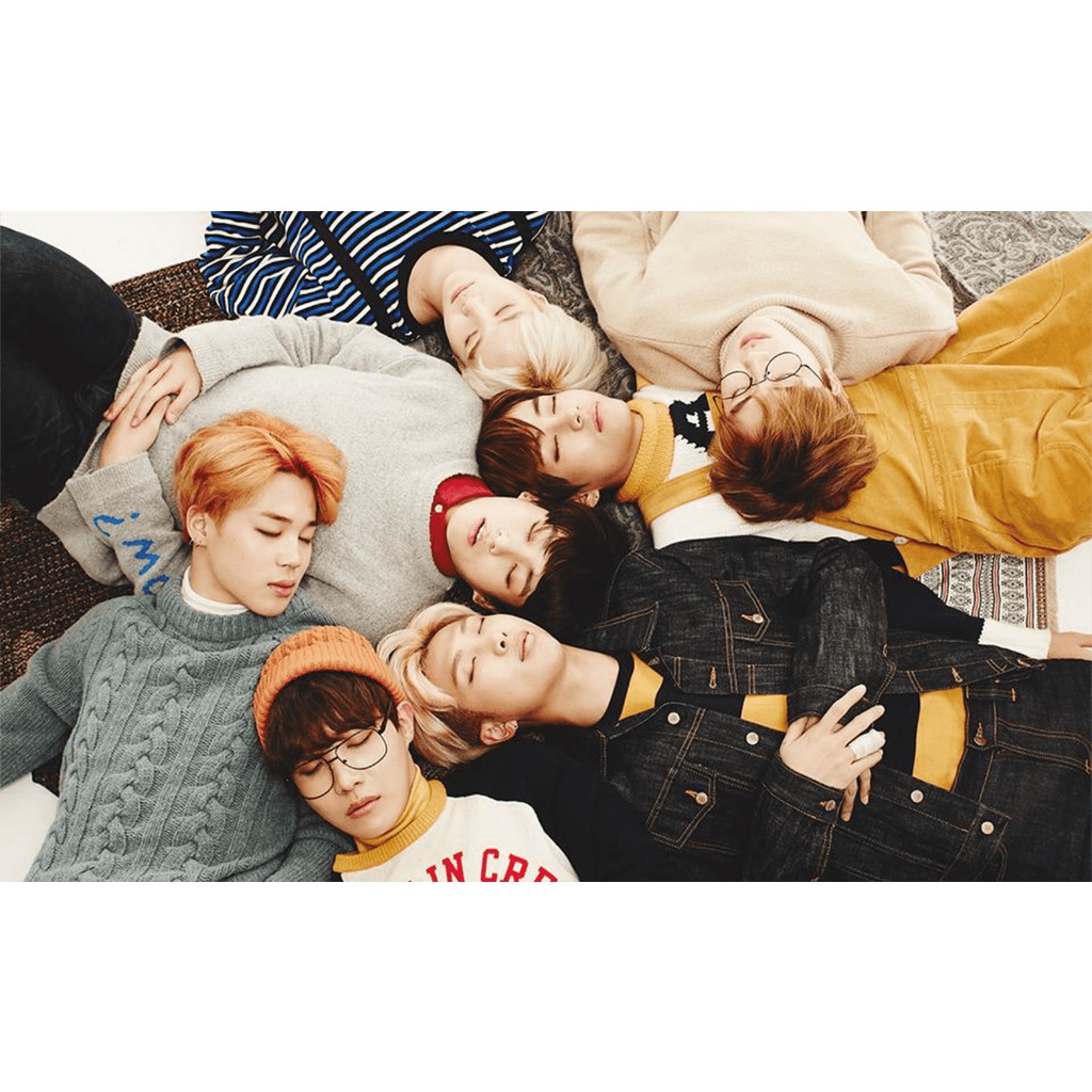 BTS POSTER DINDING UK 31X46 CM ATAU UK A4 JADI 2 FOTO