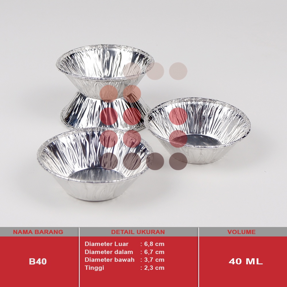 alumunium foil cup B40