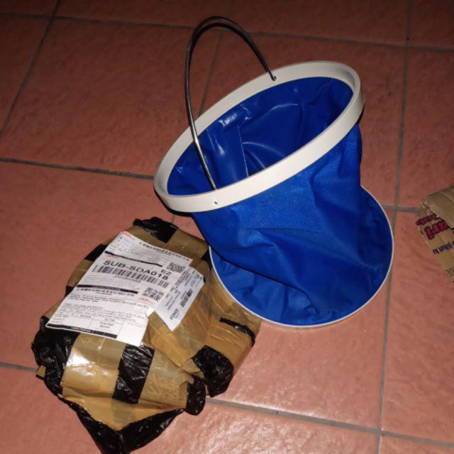 Ember Lipat/ Folding Bucket Fishing Waterproof Pail 11l - Blue