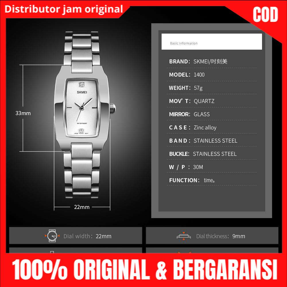JAM TANGAN WANITA SKMEI 1400 / JAM TANGAN SKMEI WANITA ORIGINAL | JAM TANGAN ANTI AIR|SKIMEI SKEMEI-1