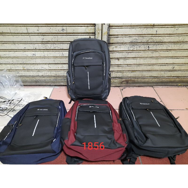 tas ransel president original 1855 1856 usb port