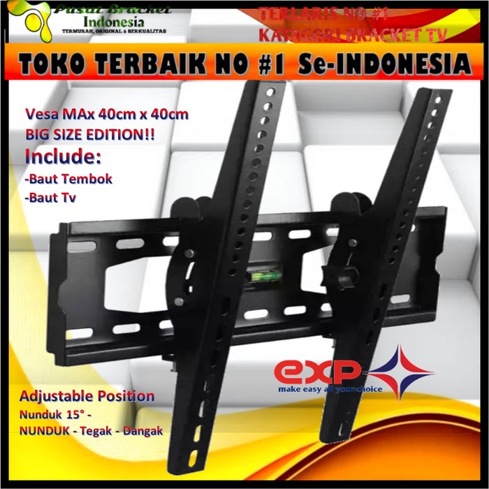 Bracket TV KHUSUS MERK LG 42&quot; s/d 55&quot; waterpass GARANSI 100% COCOK!