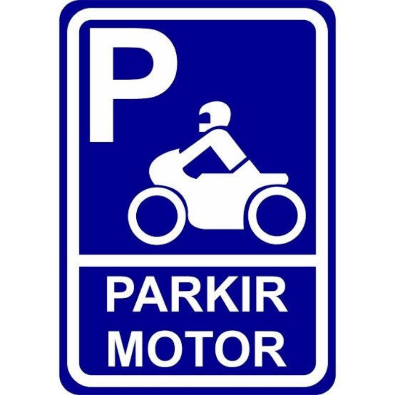 

stiker Parkir motor stiker tulisan parkir motor stiker petunjuk arah 45×30cm