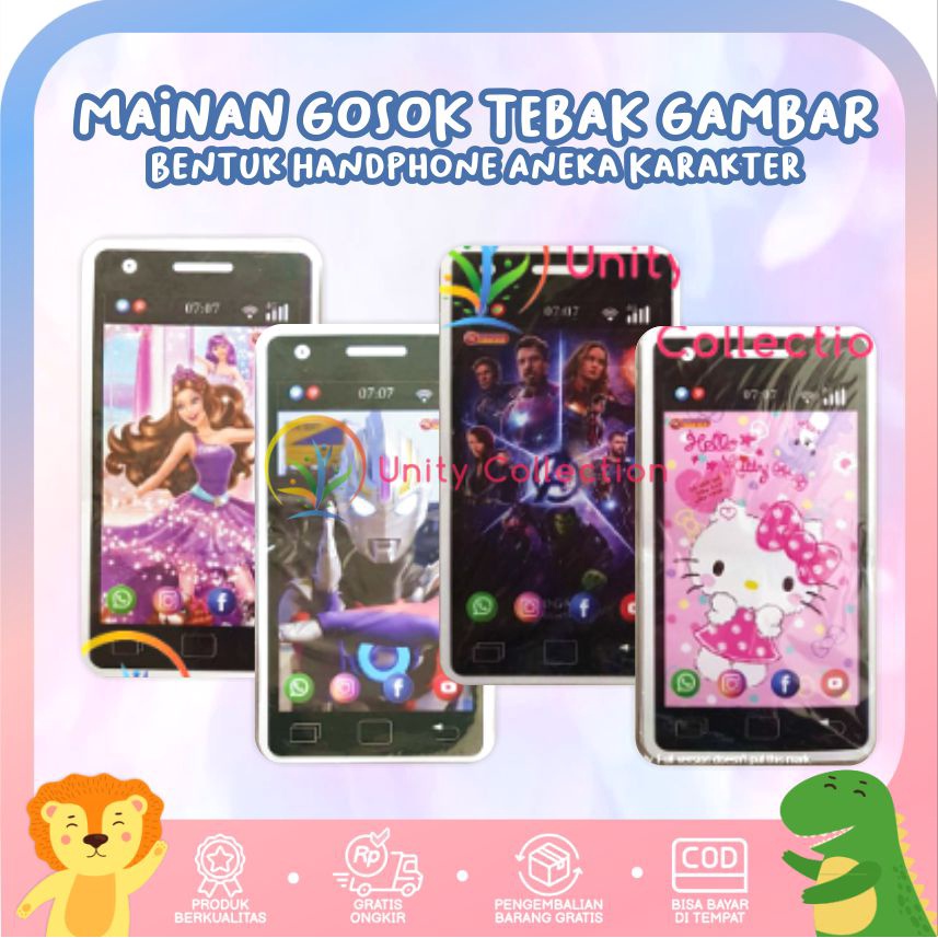 Mainan Edukasi Teka Teki Gosok HP Mewarnai