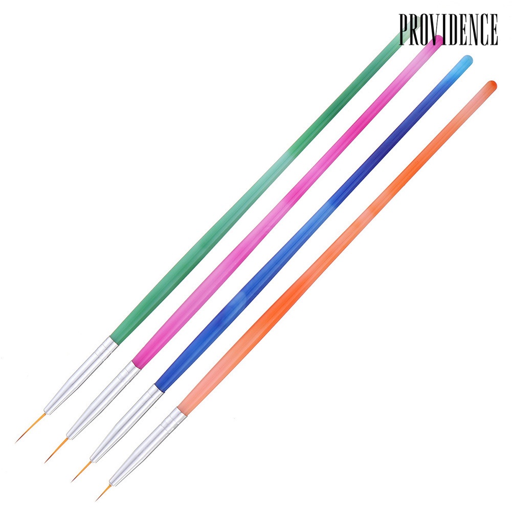 Providence 4pcs / Set Pen Brush Lukis Garis Warna Campur Untuk Nail Art