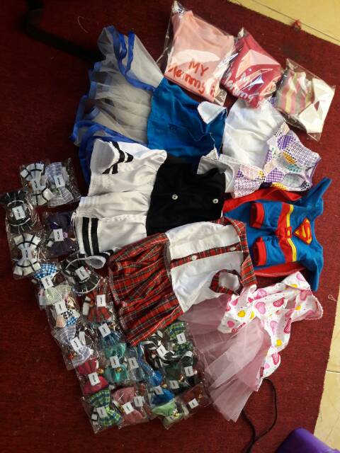 Paket Reseller murah (promo) reseller atau petshop baju kucing murah size campur size S M L XL