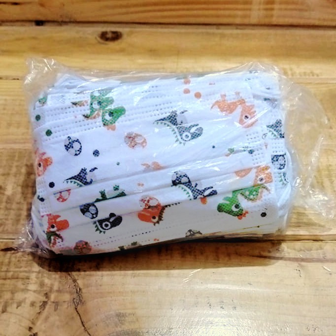 Masker Anak Sekali Pakai dengan Motif Isi 50 pcs