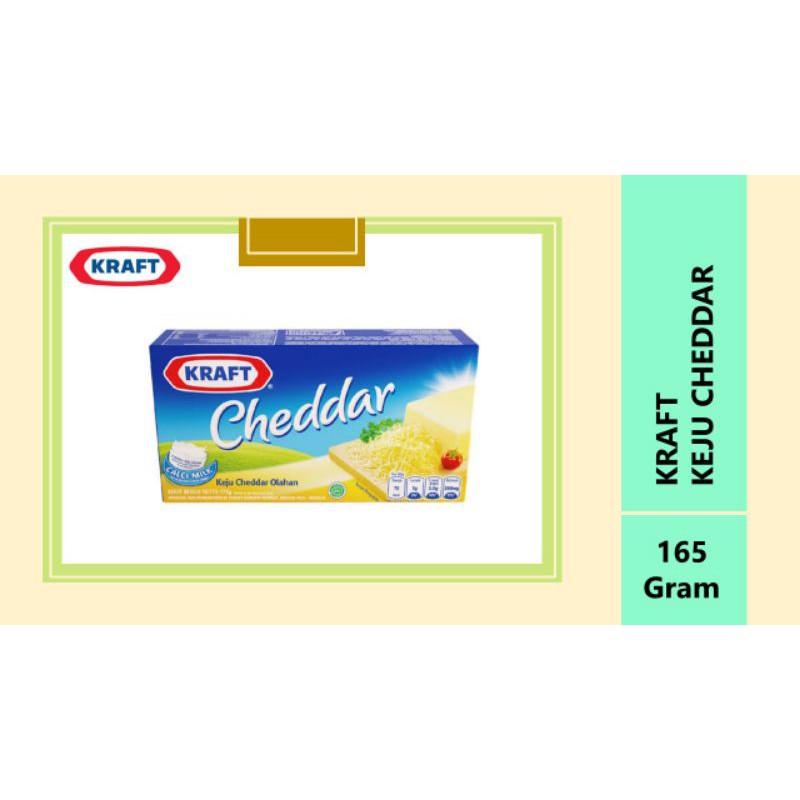 

Kraft Cheddar Keju Olahan 165 gram