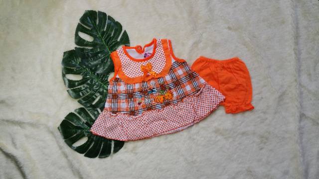 Ss#1003 Setelan Bayi 3-12bulan / Dress Baby bahan Kaus