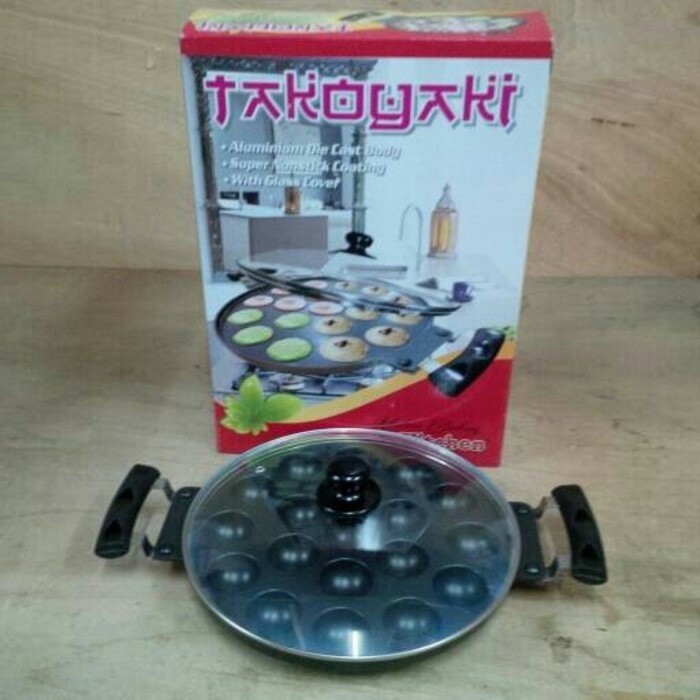 CETAKAN KUE TAKOYAKI TEFLON 19 LUBANG TEBAL ck593