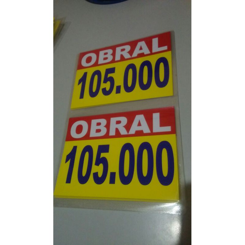 

Harga Obral Laminating /1Folio dapat 2 pcs / Hargaobral / Obralan / Bandrol Harga