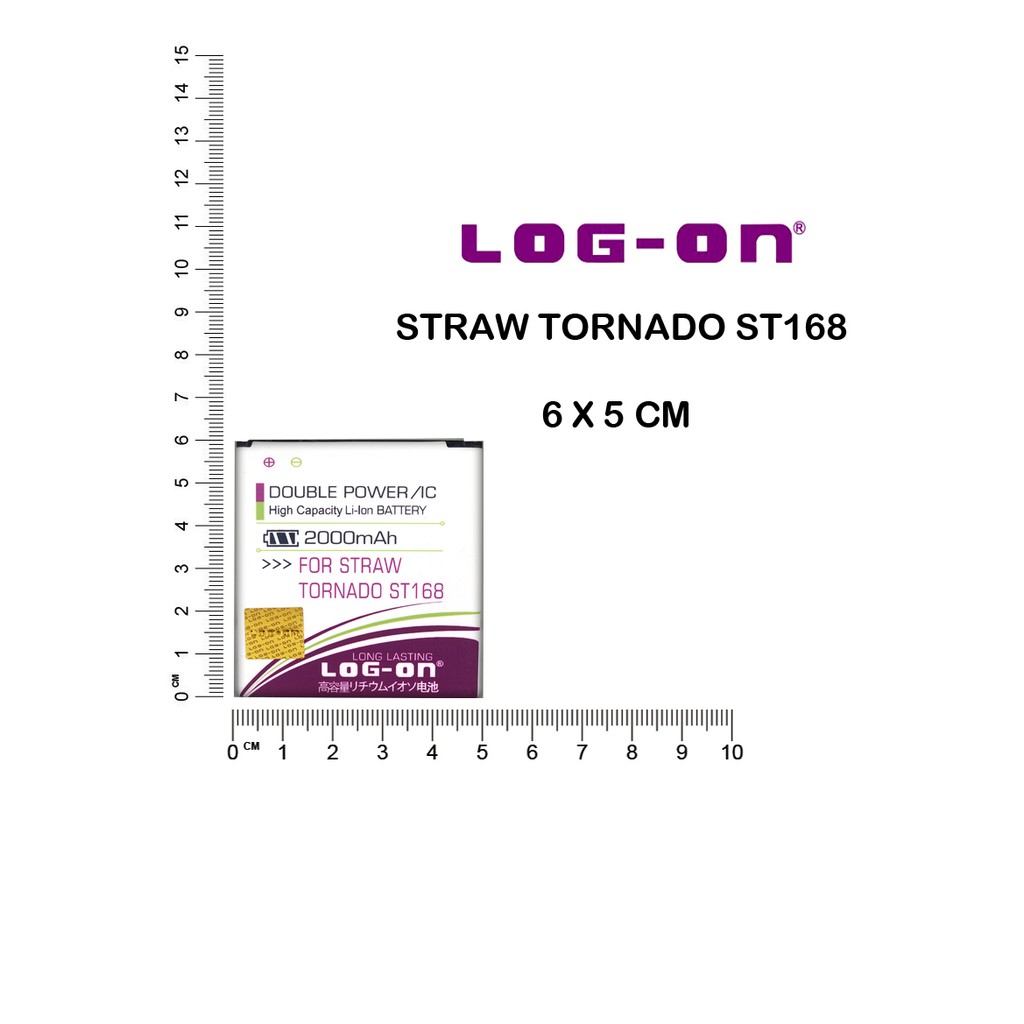 BATERAI STRAWBERRY TORNADO ST168 - LOG ON DOUBLE POWER BATTERY BATRE