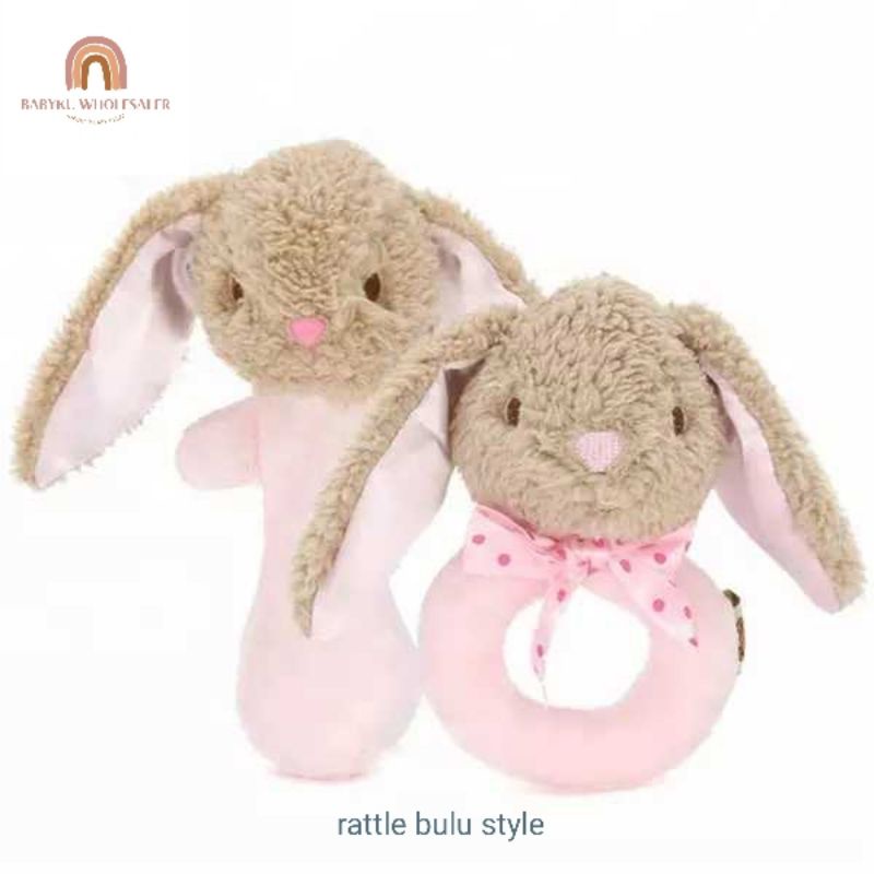 Mainan boneka genggam bayi / Baby rattle stick / Mainan tangan bayi