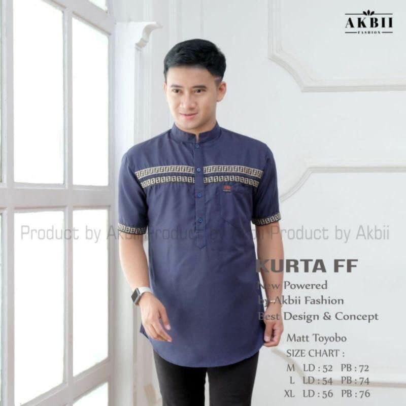 Kurta koko dewasa lengan pendek/koko kurta ff terlaris bahan katun toyobo