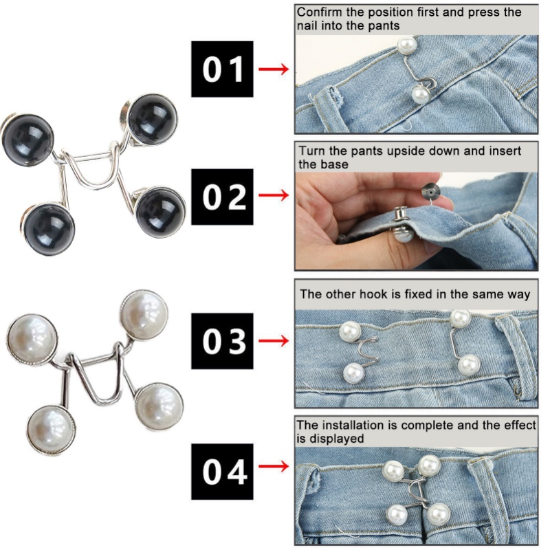 Pin Bros Mutiara Berlian Imitasi Untuk Celana Jeans