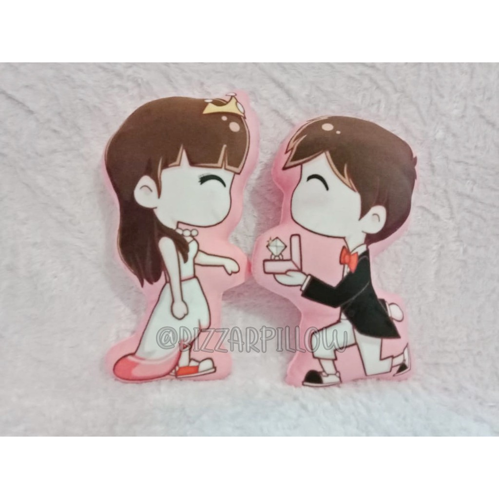 Bizzarpillow Bantal Kado Pernikahan Boneka Couple BZ180