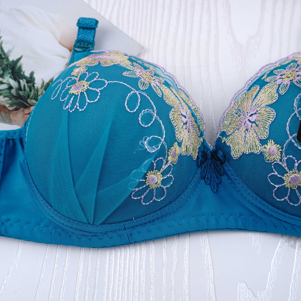 VS - BRA PUSH UP / BH WANITA TANPA KAWAT BUSA TEBAL KUALITAS PREMIUM MOTIF BUNGA QIAOMENGYI 2201