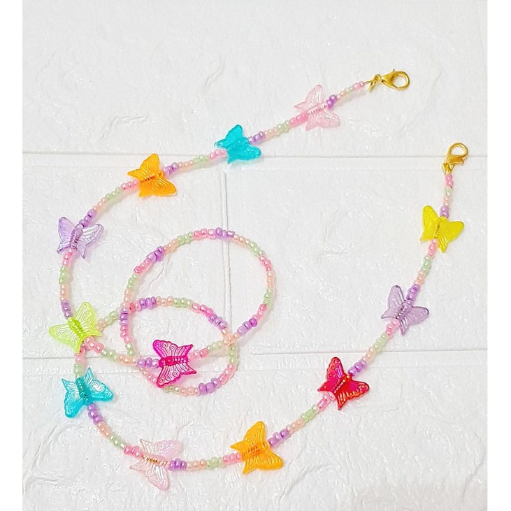 kalung masker acrylic strap mask korea rantai masker anak